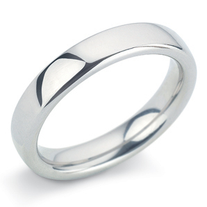 Court 4mm White Gold Wedding Ring Main Image